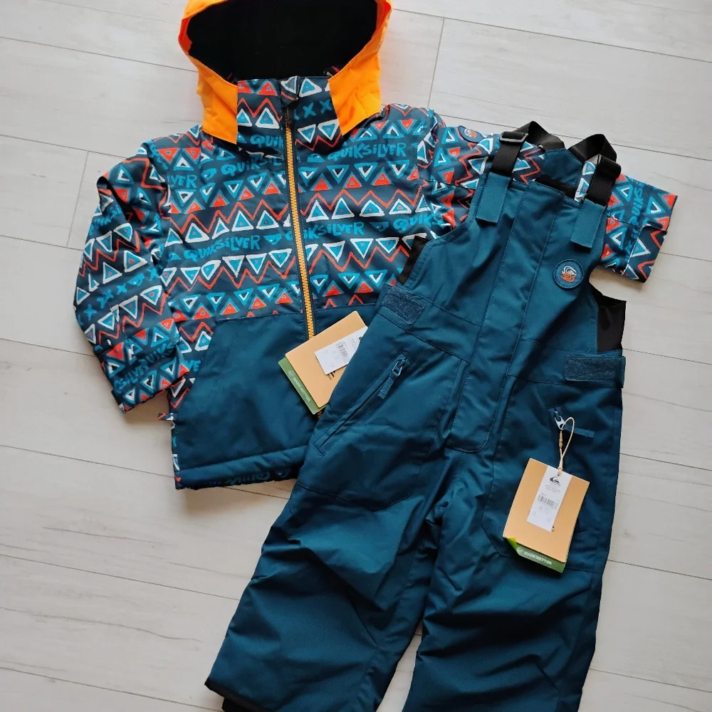 QUIKSILVER NEW Little Mission Snow Jacket & Boogie Snow Bibs - Picture 15 of 15
